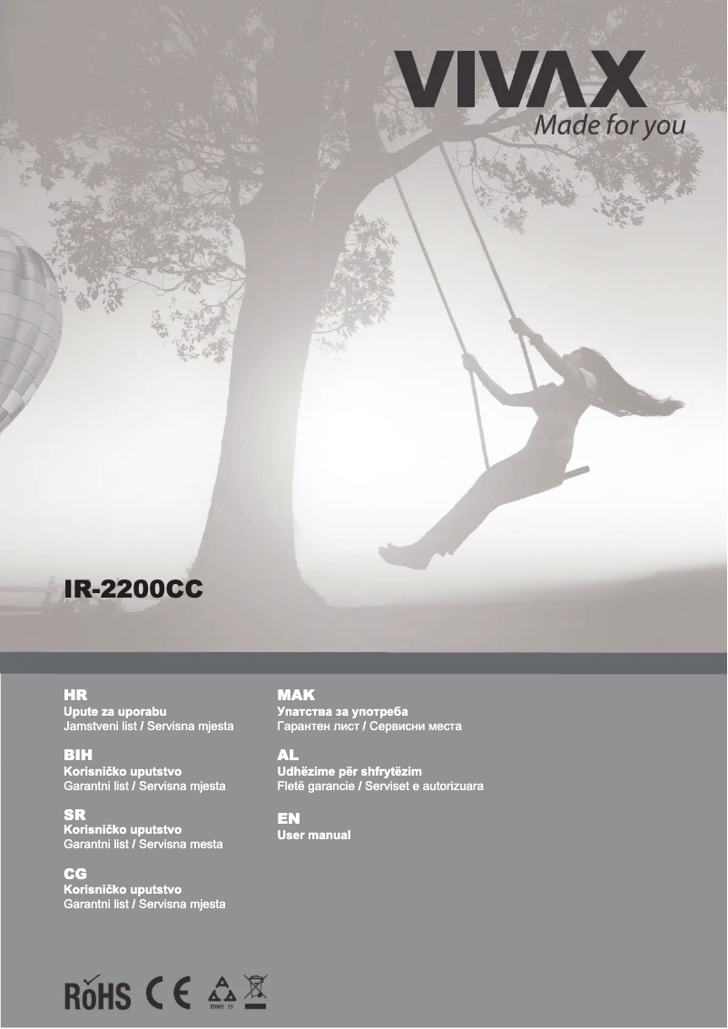 Page n°1 - Manuel utilisateur Vivax IR-2200CC
