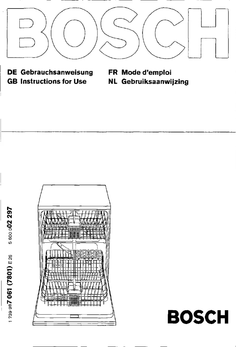 Page 1 de la notice Manuel utilisateur Bosch SGS6902