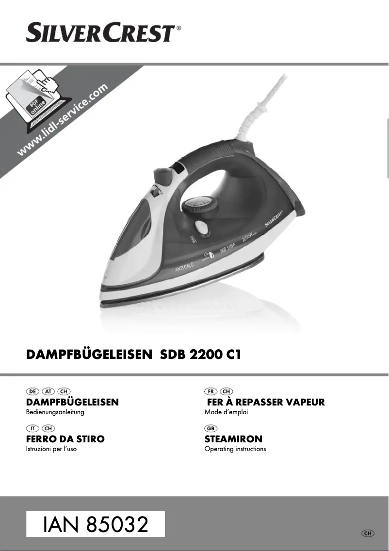 Page 1 de la notice Manuel utilisateur SilverCrest SDB 2200 C1