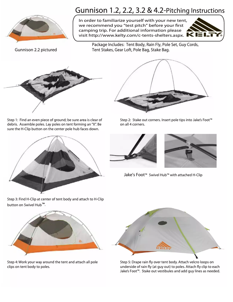 Página 1 del manual Manual de usuario Kelty Gunnison 2.2