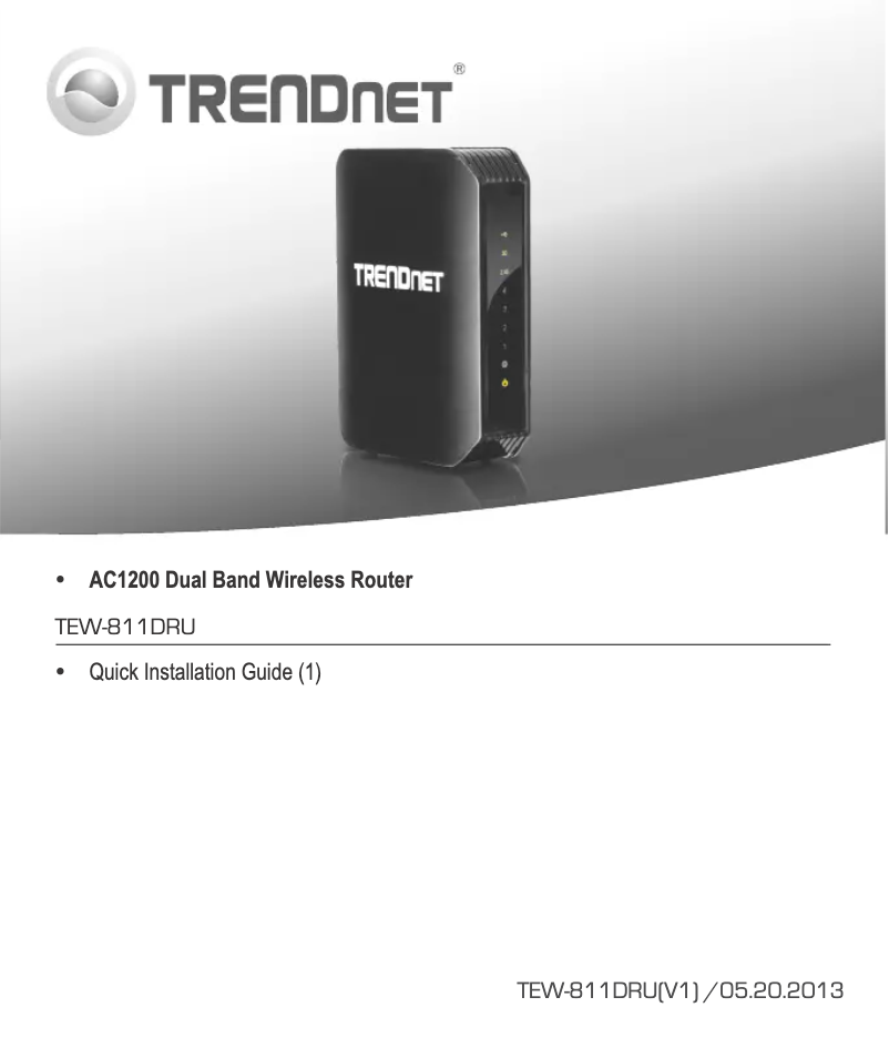 Page n°1 - Manuel utilisateur TRENDnet TEW-811DRU