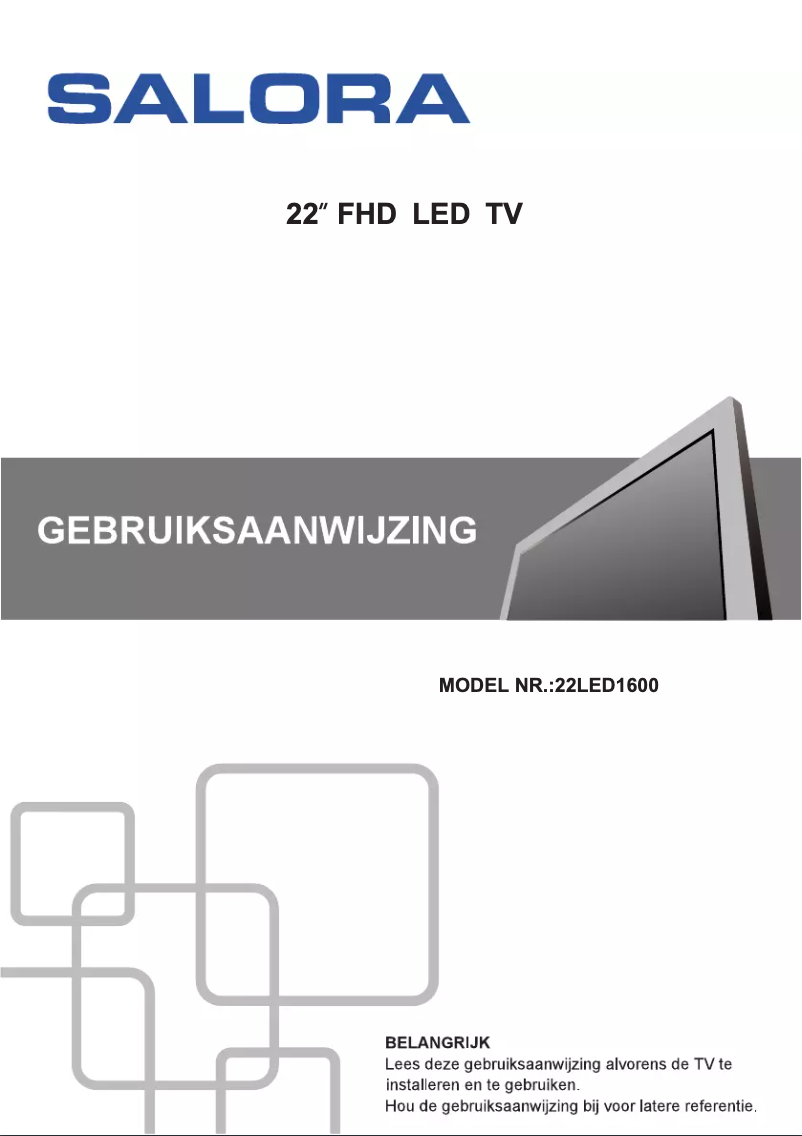 Page 1 de la notice Manuel utilisateur Salora 22LED1600
