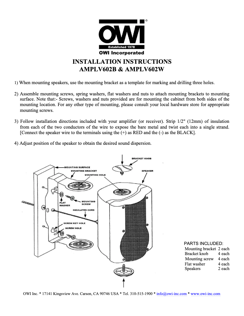 Image de la première page du manuel de l'appareil AMPLV602W
