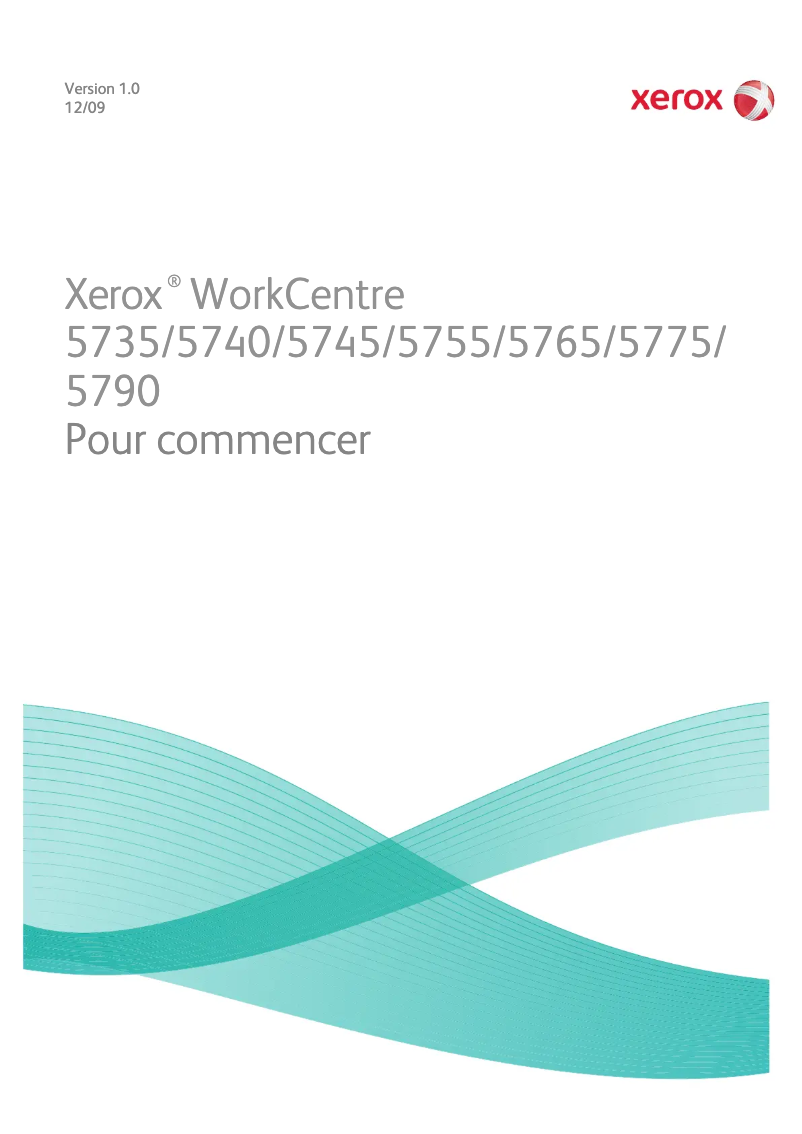 Page 1 de la notice Manuel utilisateur Xerox WorkCentre 5755V_SN