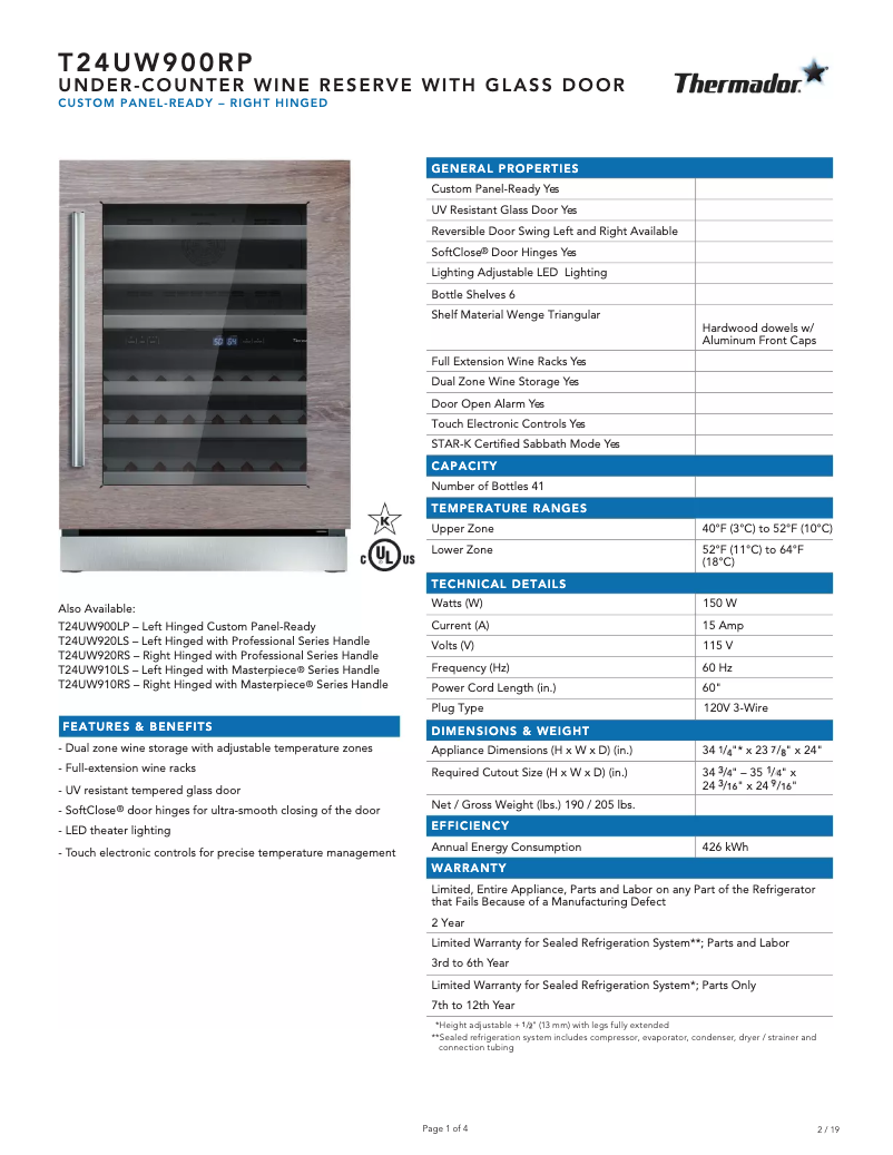 Image de la première page du manuel de l'appareil T24UW900RP