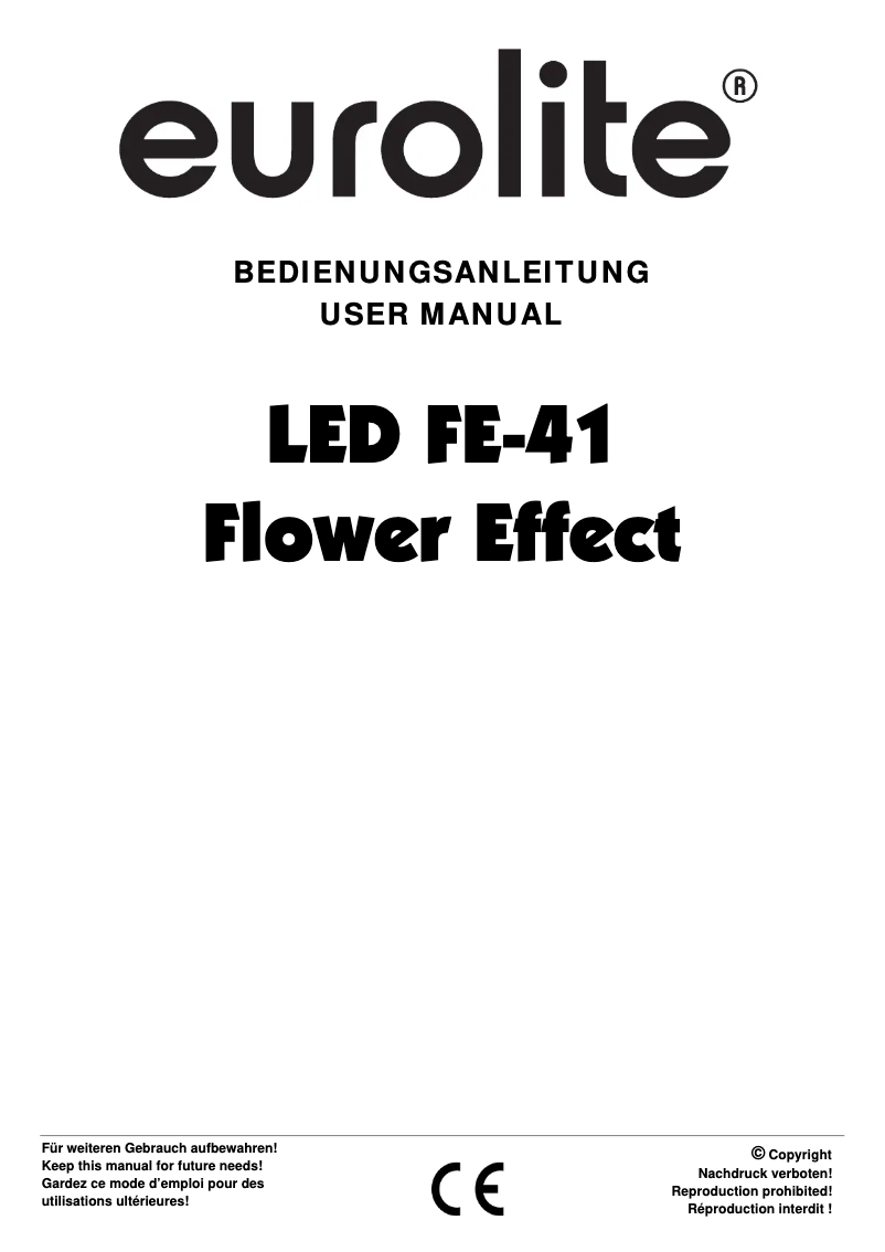 Page 1 of the manual User Manual Eurolite LED FE-41