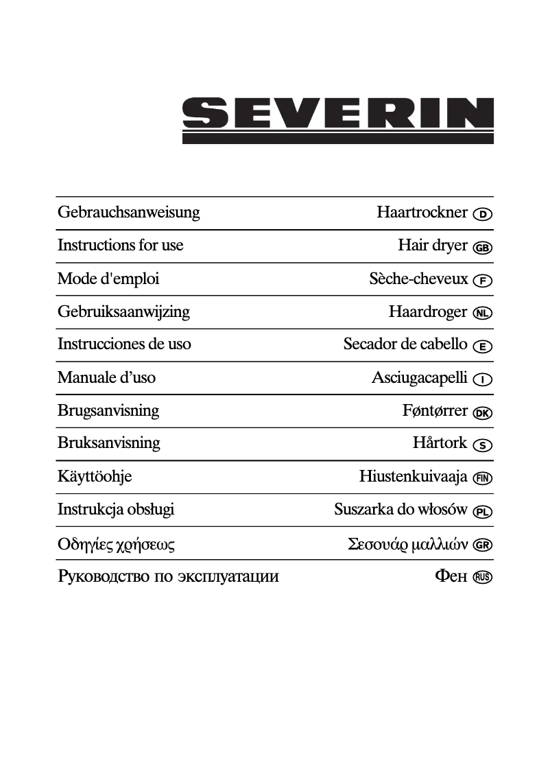 Page n°1 - Manuel utilisateur Severin HT 6006