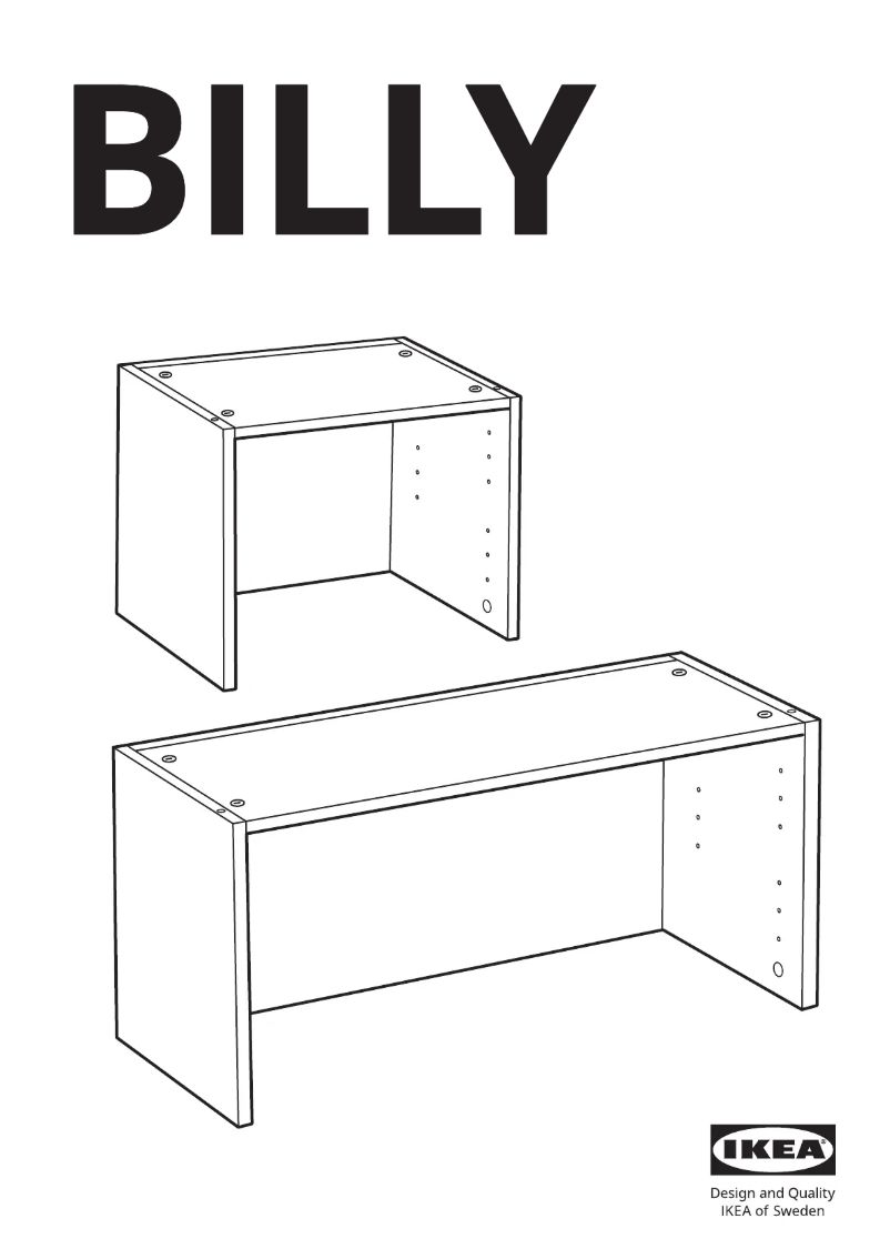 Page 1 de la notice Manuel utilisateur Ikea BILLY 302.798.16