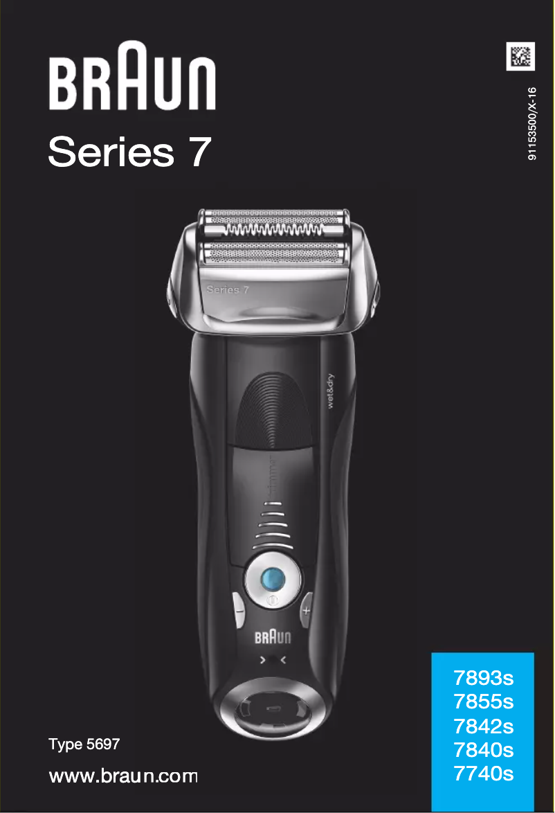 Page 1 de la notice Manuel utilisateur Braun Series 7 7740s