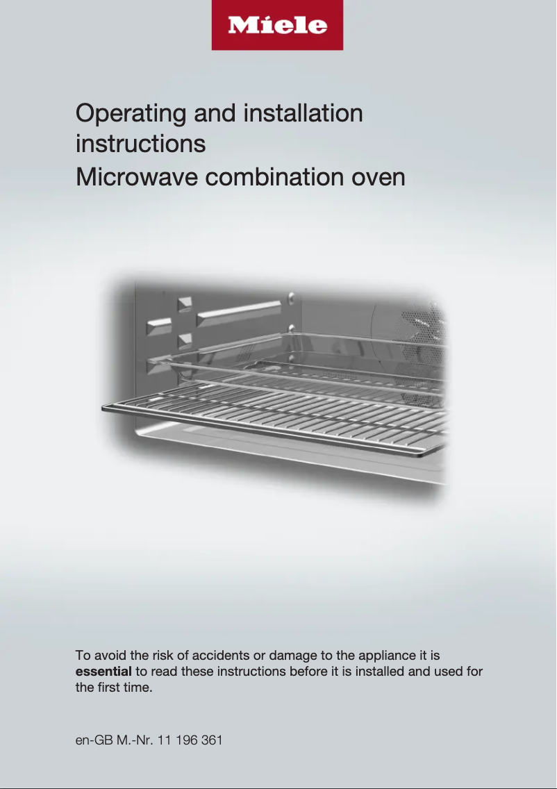 Page 1 de la notice Guide d'installation Miele H 7640 BM