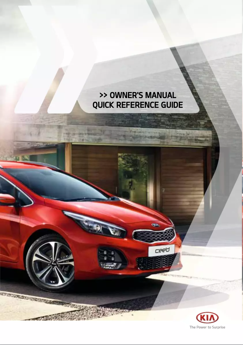 Page n°1 - Manuel utilisateur Kia Pro Cee'd GT (2016)