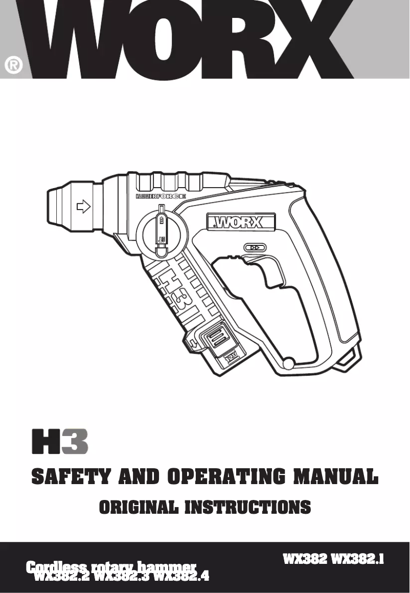 Page 1 de la notice Manuel utilisateur Worx WX382.1