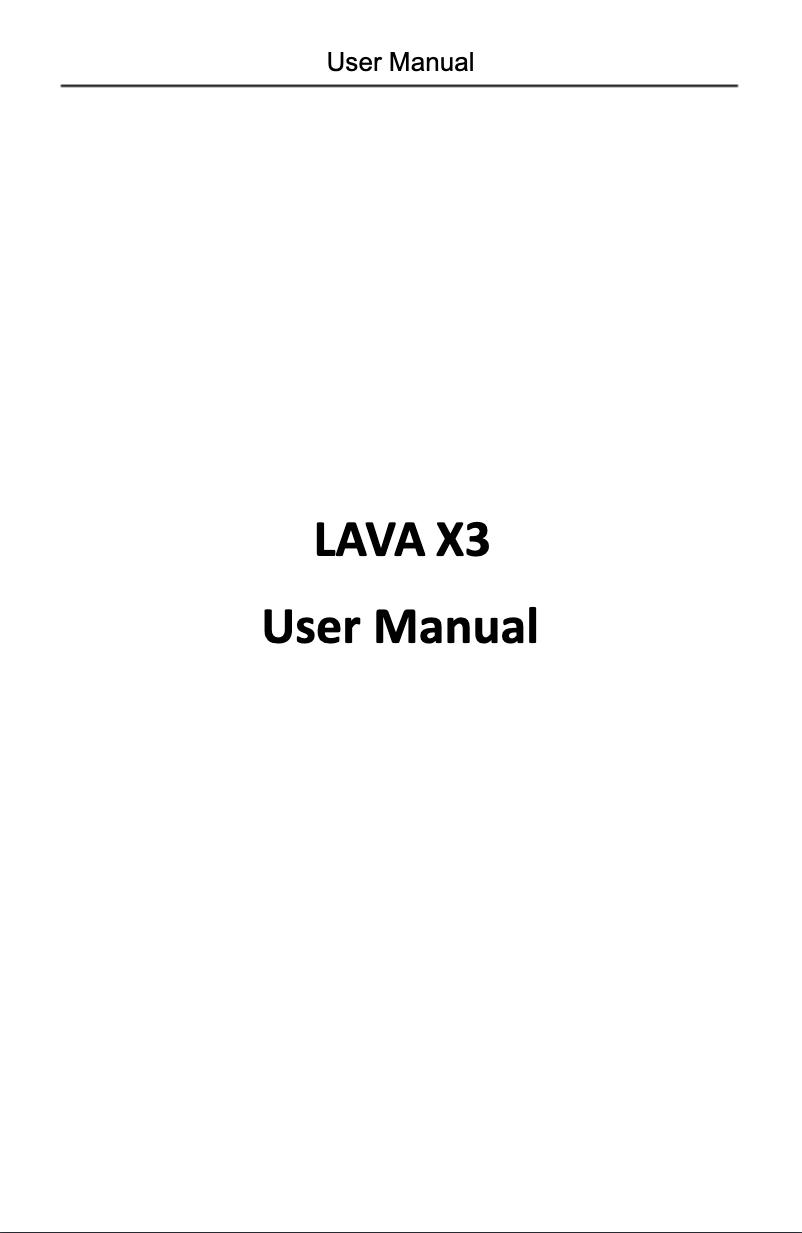 Image de la première page du manuel de l'appareil X3