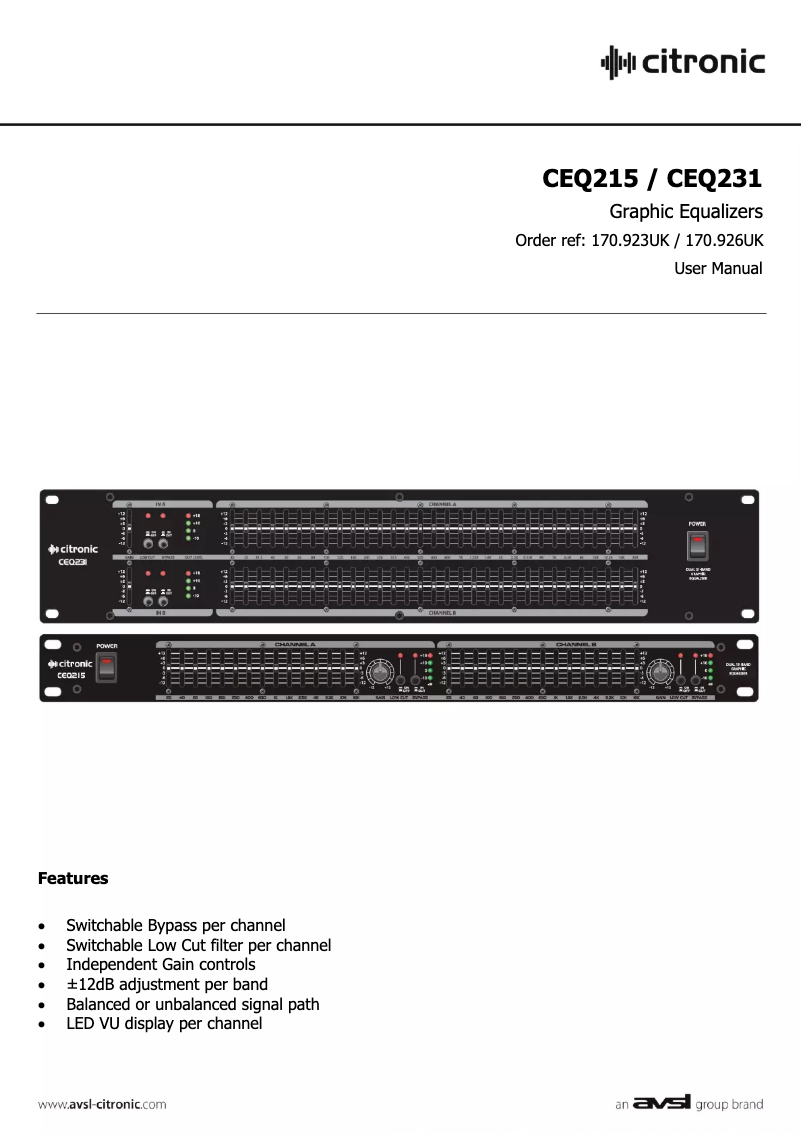 Image de la première page du manuel de l'appareil CEQ215