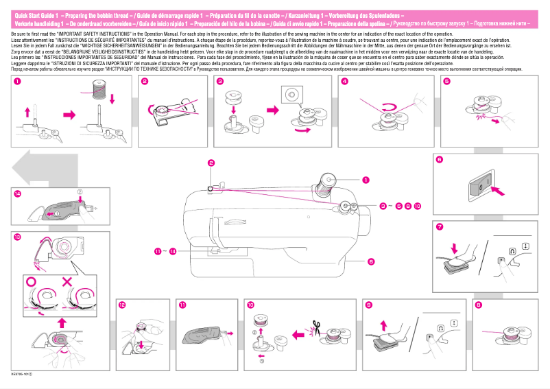 Page n°1 - Guide de démarrage rapide Brother CS-6000i