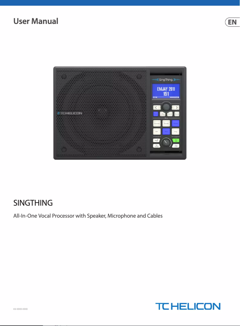 Image de la première page du manuel de l'appareil Singthing.