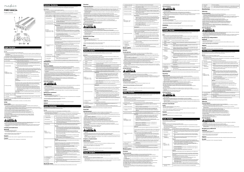 Page n°1 - Manuel utilisateur Nedis PIMS1000C24