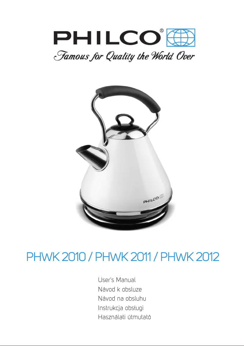 Page 1 de la notice Manuel utilisateur Philco PHWK 2012