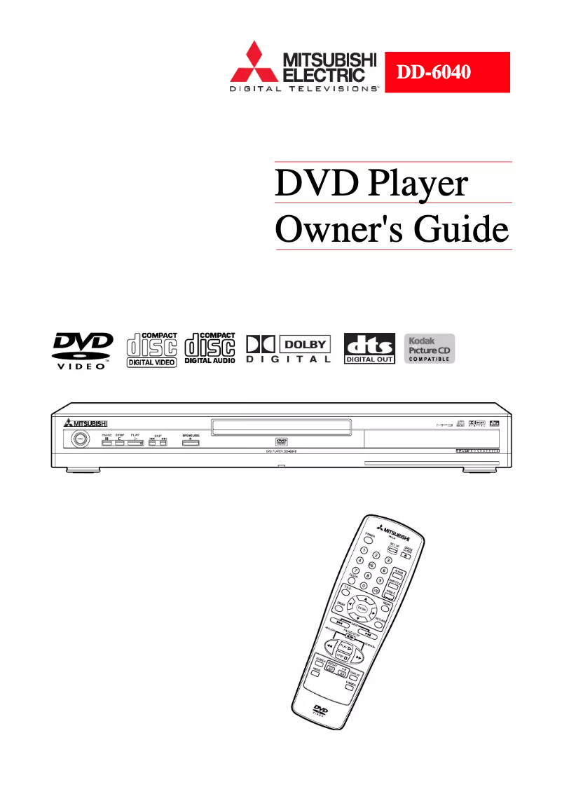 Page 1 de la notice Manuel utilisateur Mitsubishi DD-6040