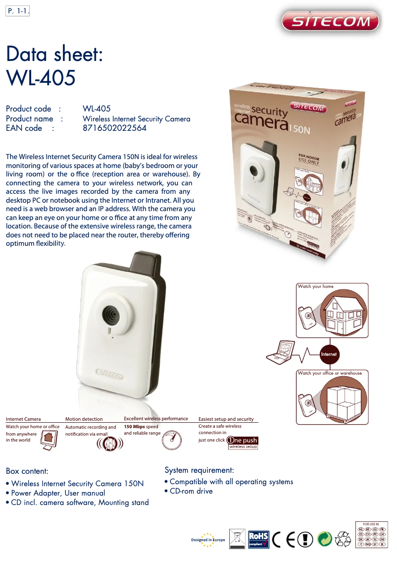 Image de la première page du manuel de l'appareil WL-405