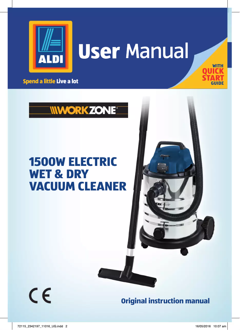 Page n°1 - Manuel utilisateur Workzone WZVC 1930 SA