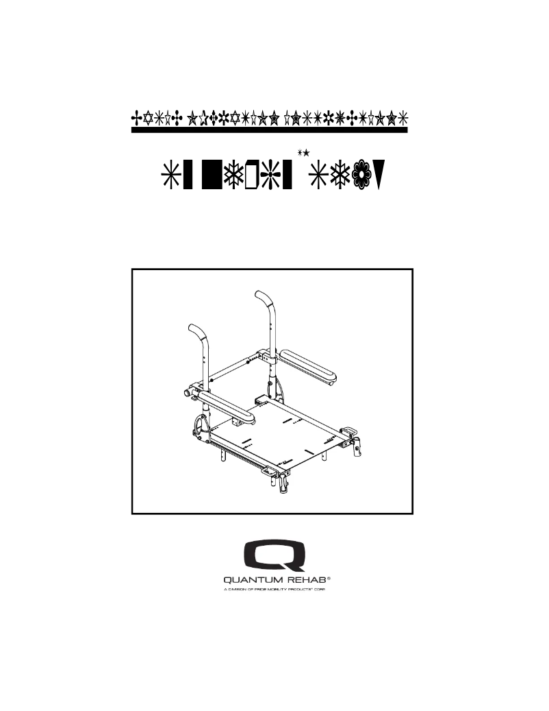 Image de la première page du manuel de l'appareil Synergy Seating System