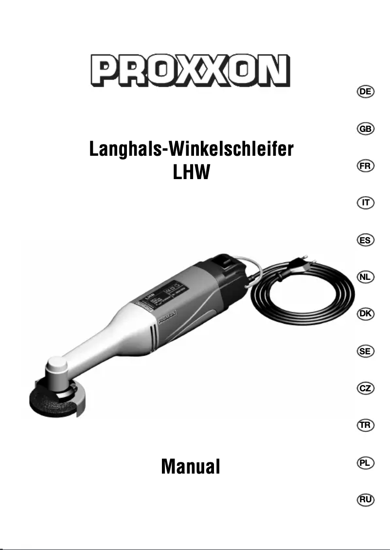 Page n°1 - Manuel utilisateur Proxxon Micromot LHW 28547