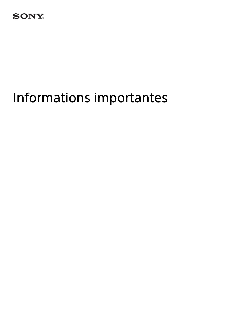 Page 1 de la notice Manuel utilisateur Sony Xperia 1 V