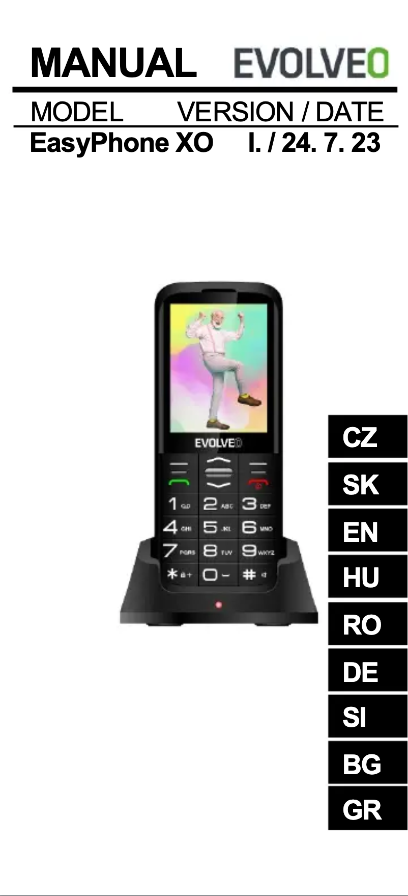 Imagen de la primera página del manual del dispositivo EasyPhone XO