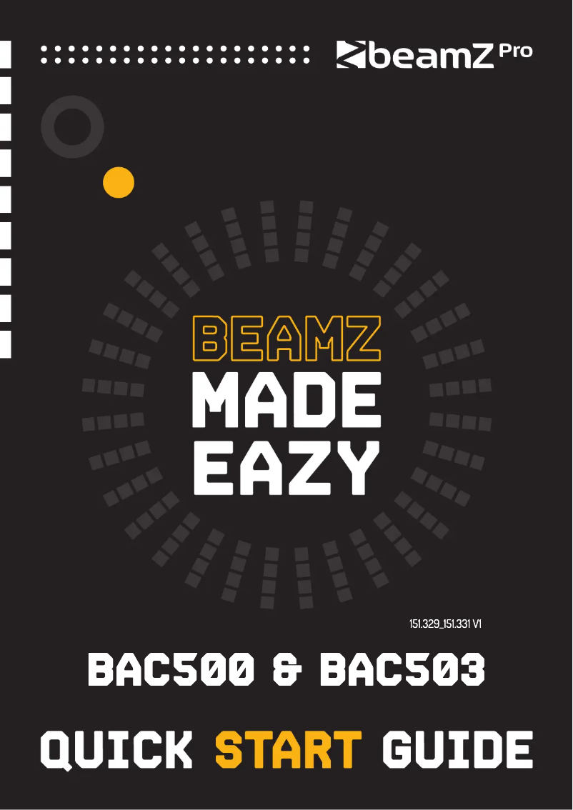 Page n°1 - Guide de démarrage rapide BeamZ BAC508