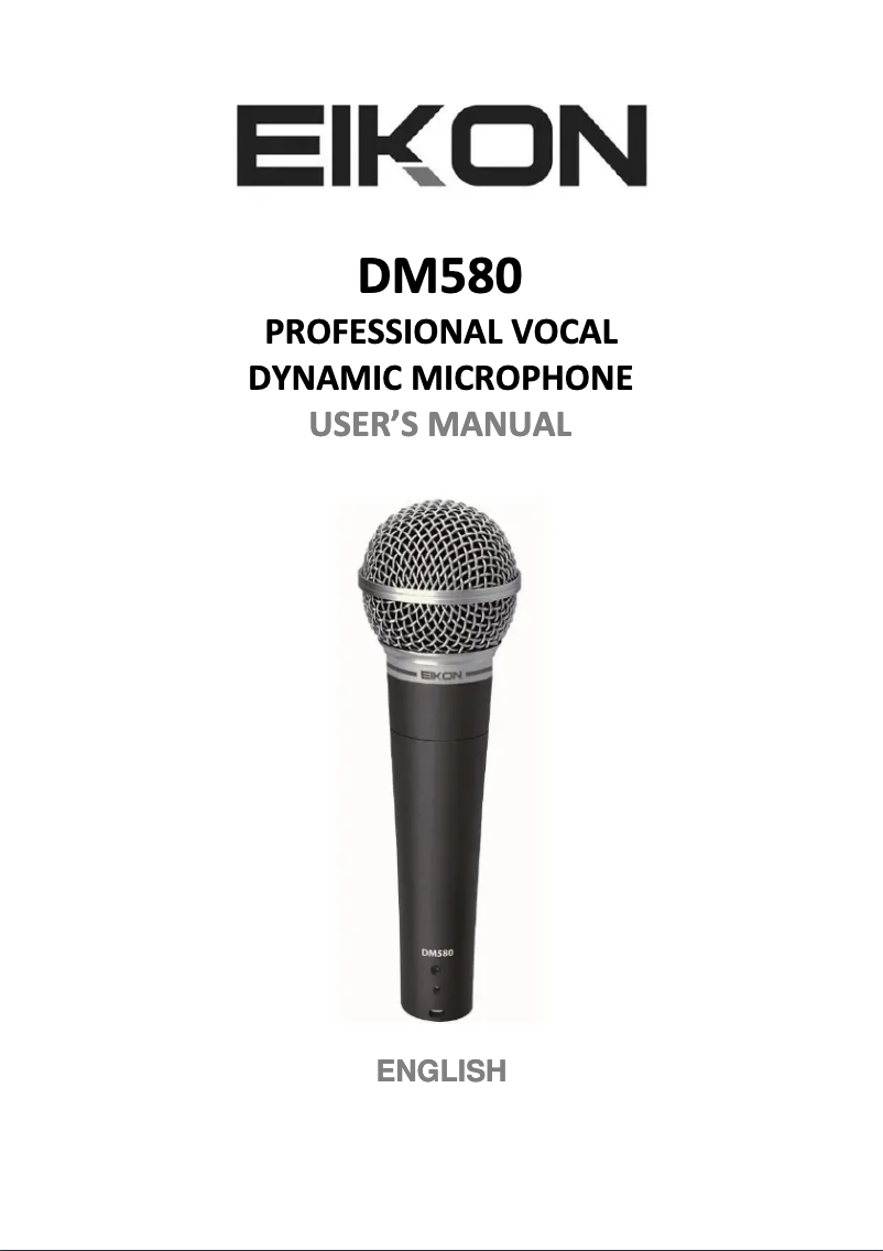 Image de la première page du manuel de l'appareil DM580