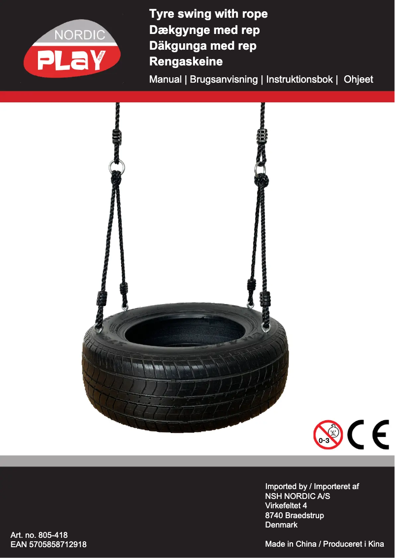 Page 1 de la notice Manuel utilisateur Nordic Play 805-418