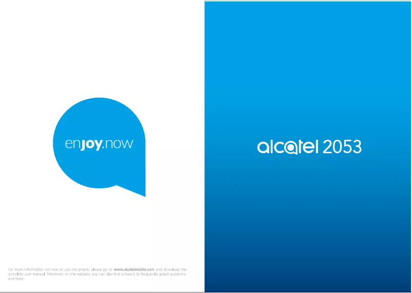 Page 1 de la notice Manuel utilisateur Alcatel 2053