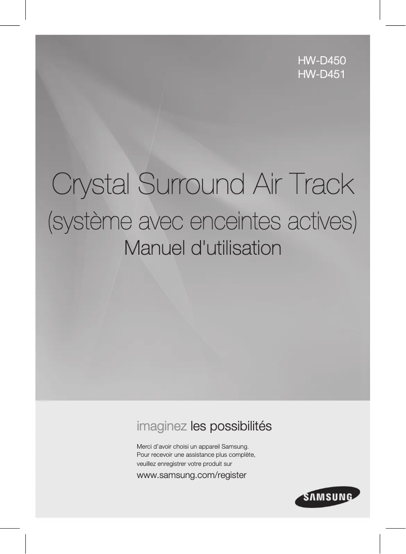 Page n°1 - Manuel utilisateur Samsung HW-D450
