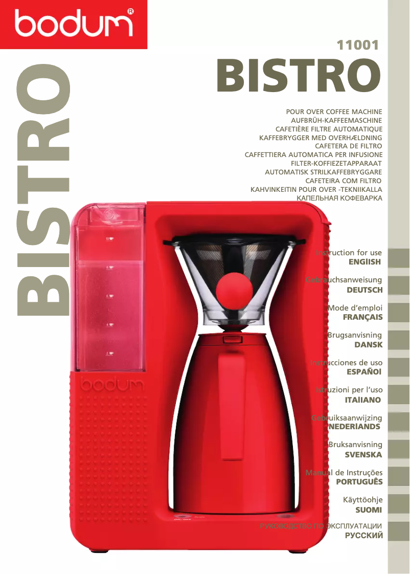Page n°1 - Manuel utilisateur Bodum Bistro 11001