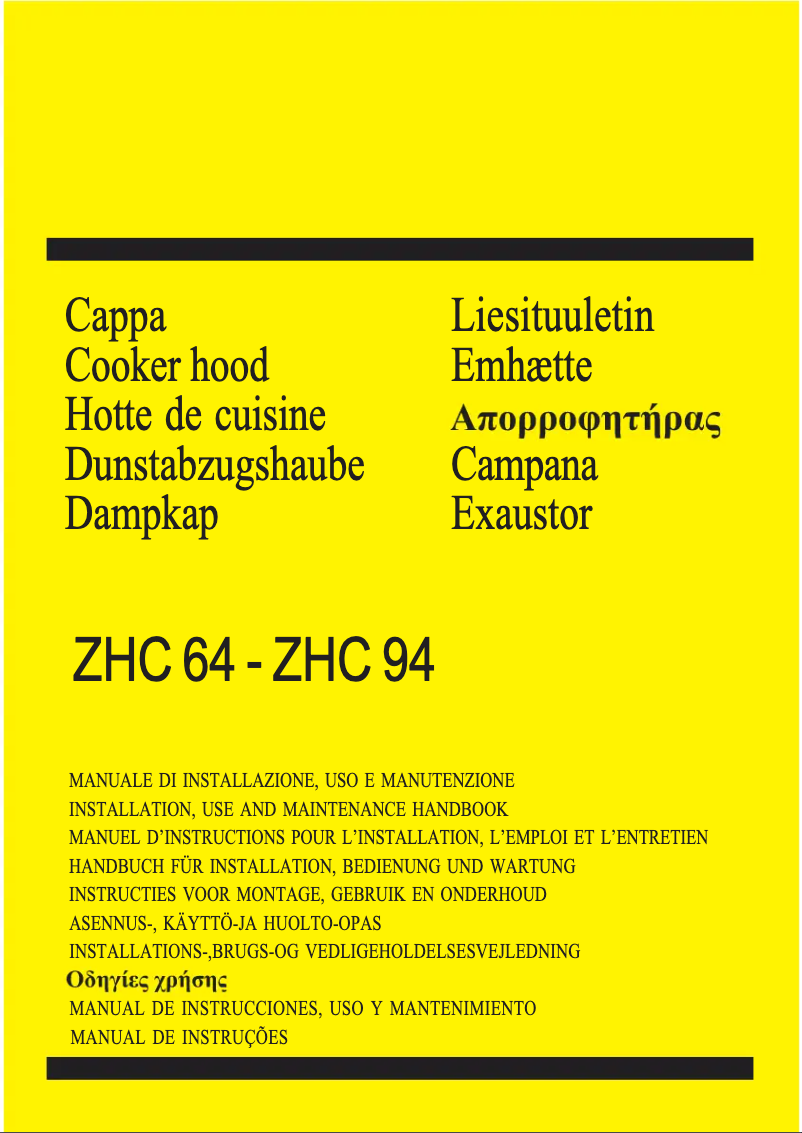 Page 1 de la notice Manuel utilisateur Zanussi ZHC 94