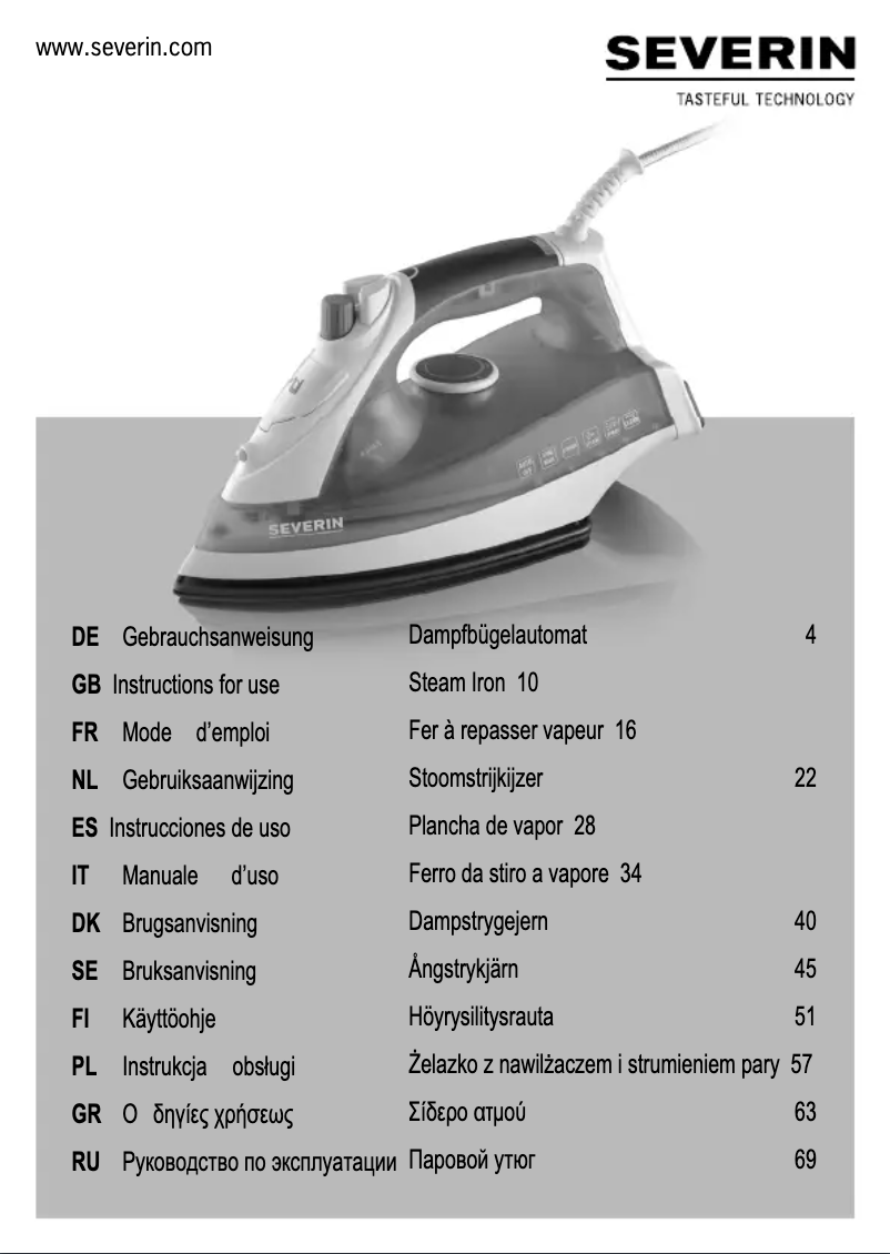 Page n°1 - Mode d'emploi Severin BA 9657