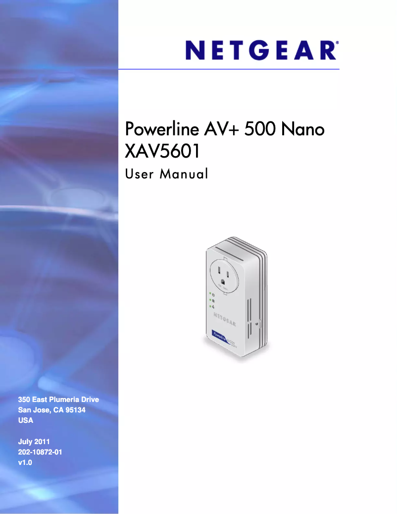 Page 1 de la notice Manuel utilisateur Netgear XAVB5601