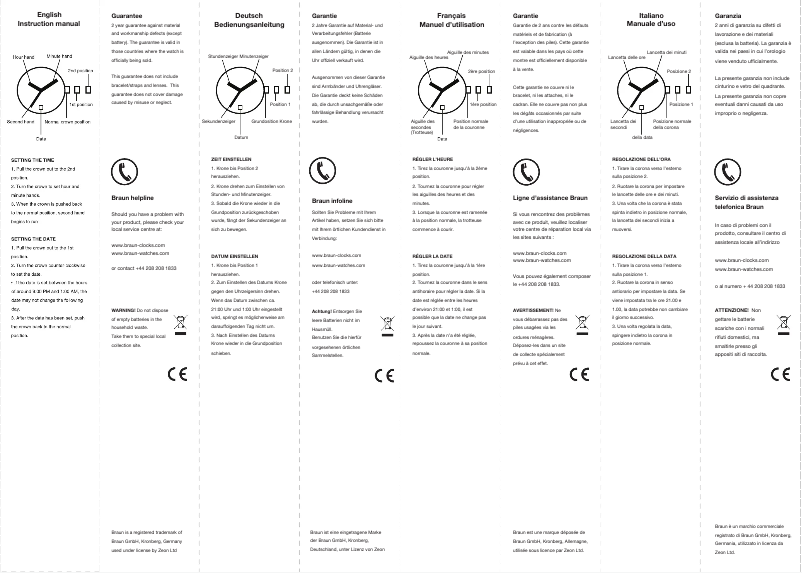 Image de la première page du manuel de l'appareil BN0032