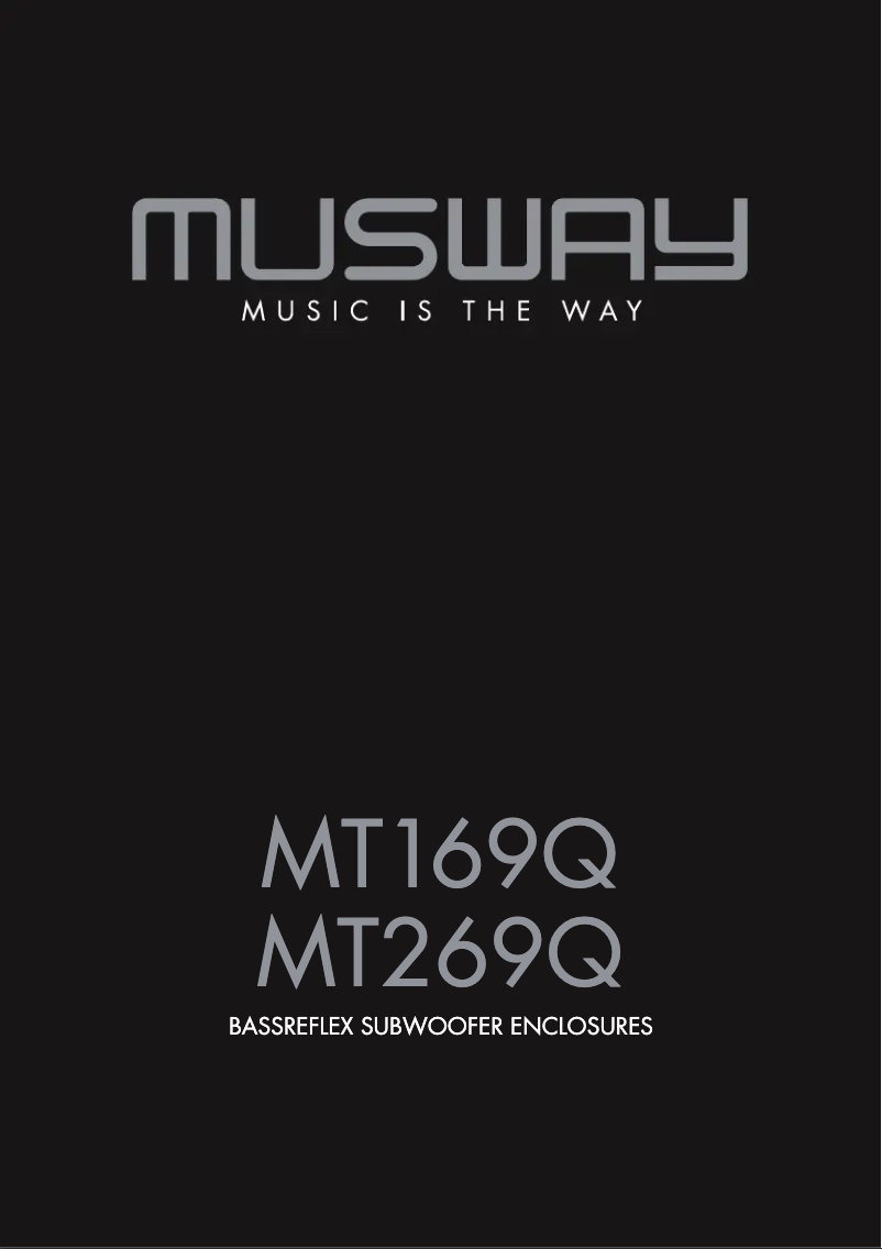 Page n°1 - Manuel utilisateur Musway MT169Q