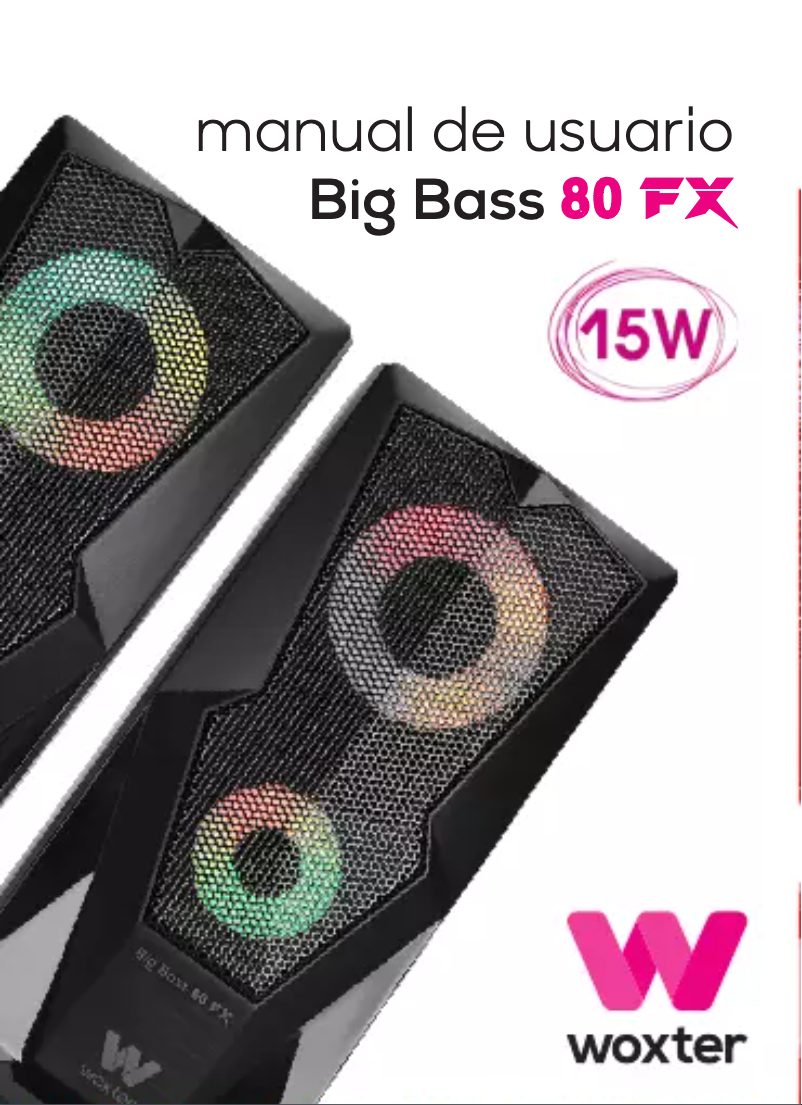 Page 1 de la notice Manuel utilisateur Woxter Big Bass 80 FX