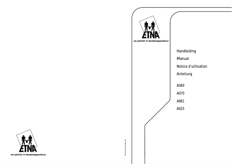 Page n°1 - Manuel utilisateur Etna A861