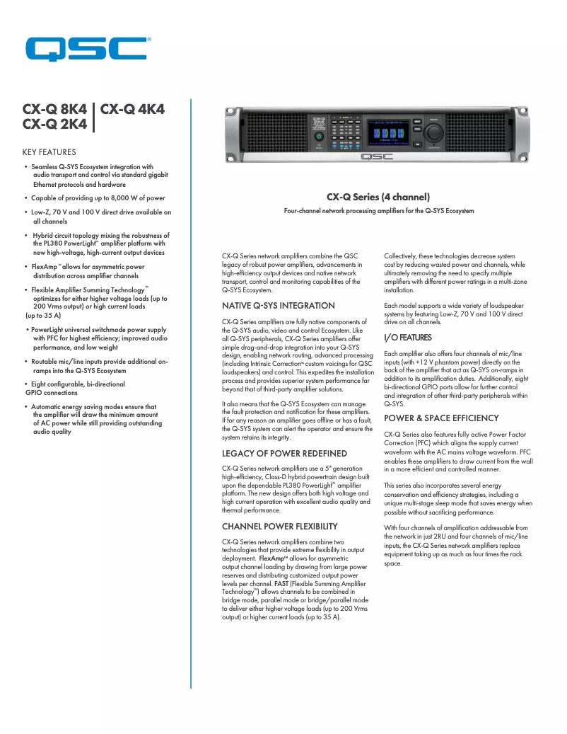 Image de la première page du manuel de l'appareil CX-Qn 4K4