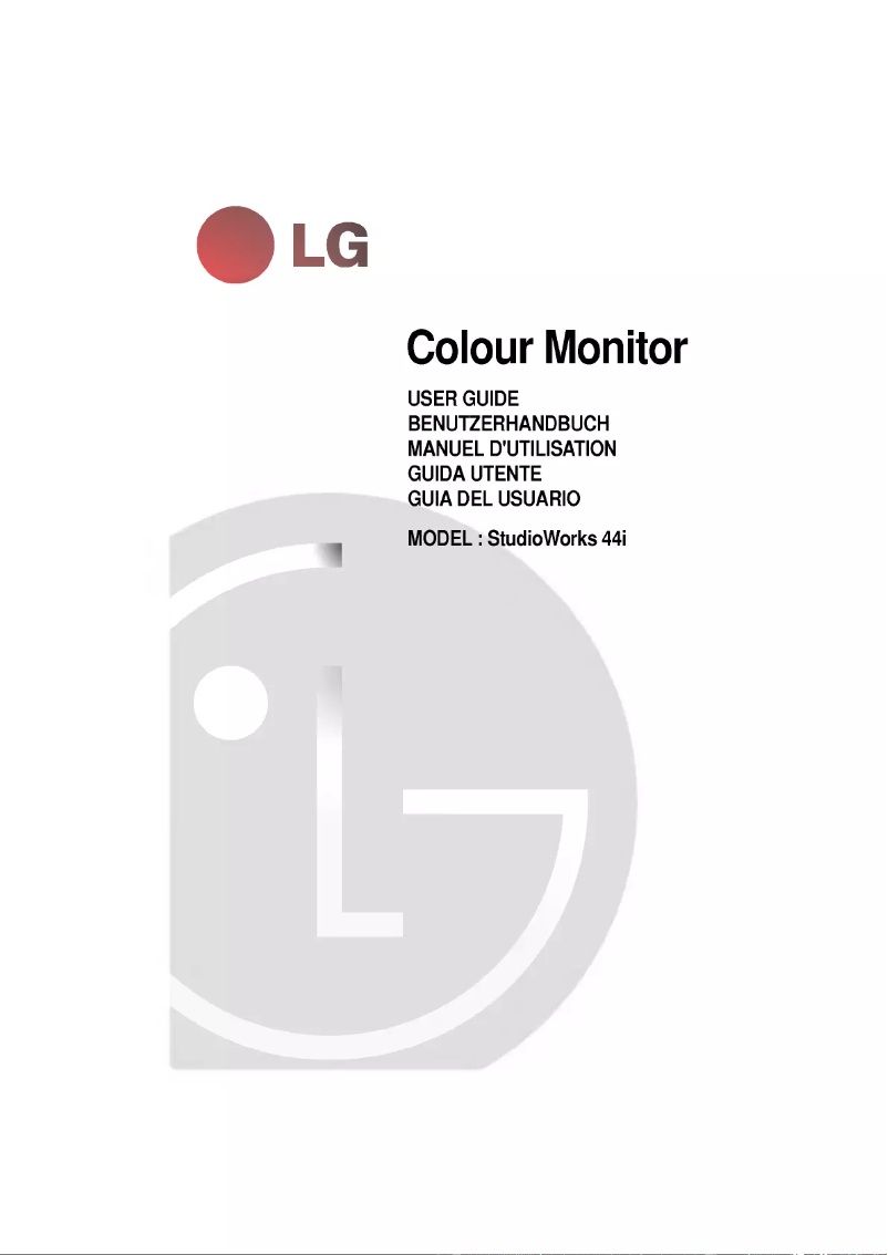 Page n°1 - Manuel utilisateur LG StudioWorks 44i