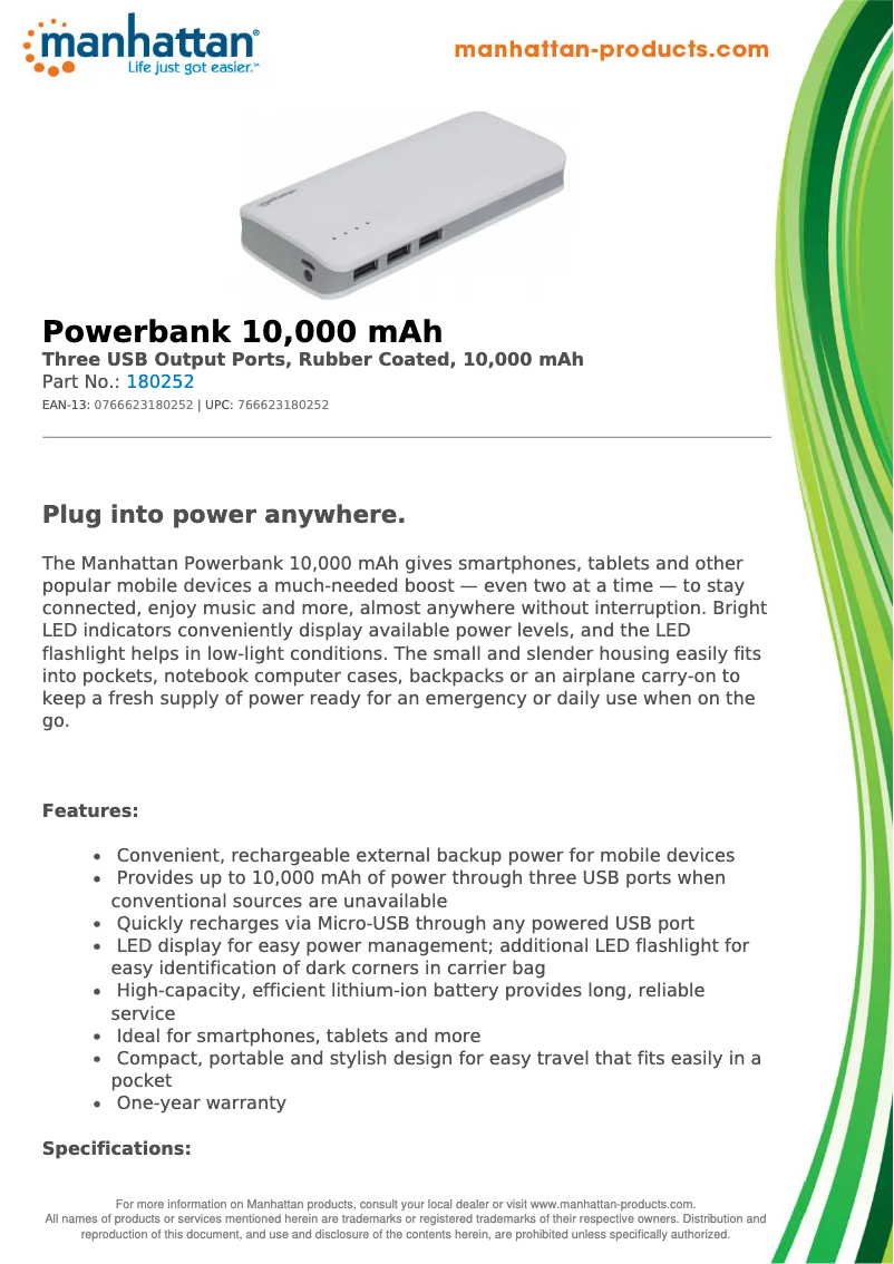 Image de la première page du manuel de l'appareil 180252