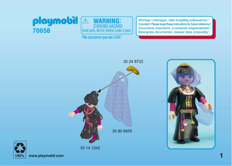 Page n°1 - Manuel utilisateur Playmobil 70058