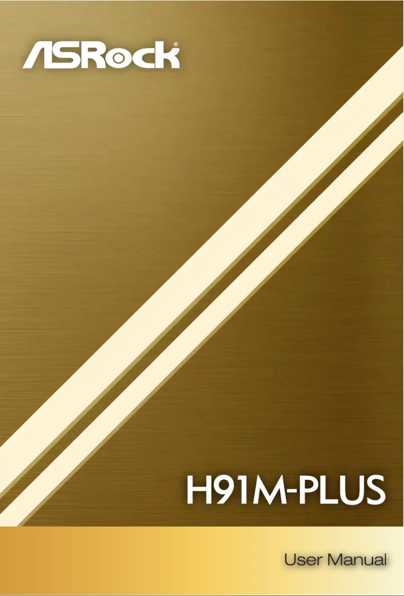 Page 1 de la notice Manuel utilisateur Asrock H91M-PLUS