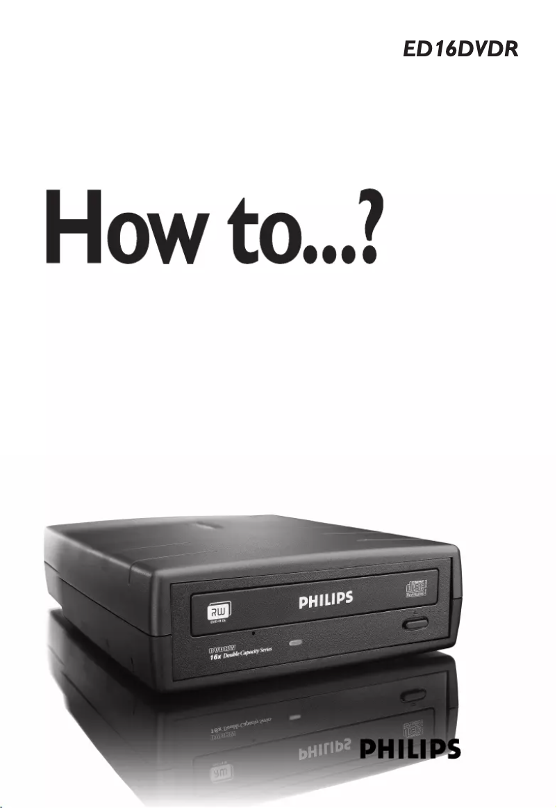 Page n°1 - Manuel utilisateur Philips ED16DVDR