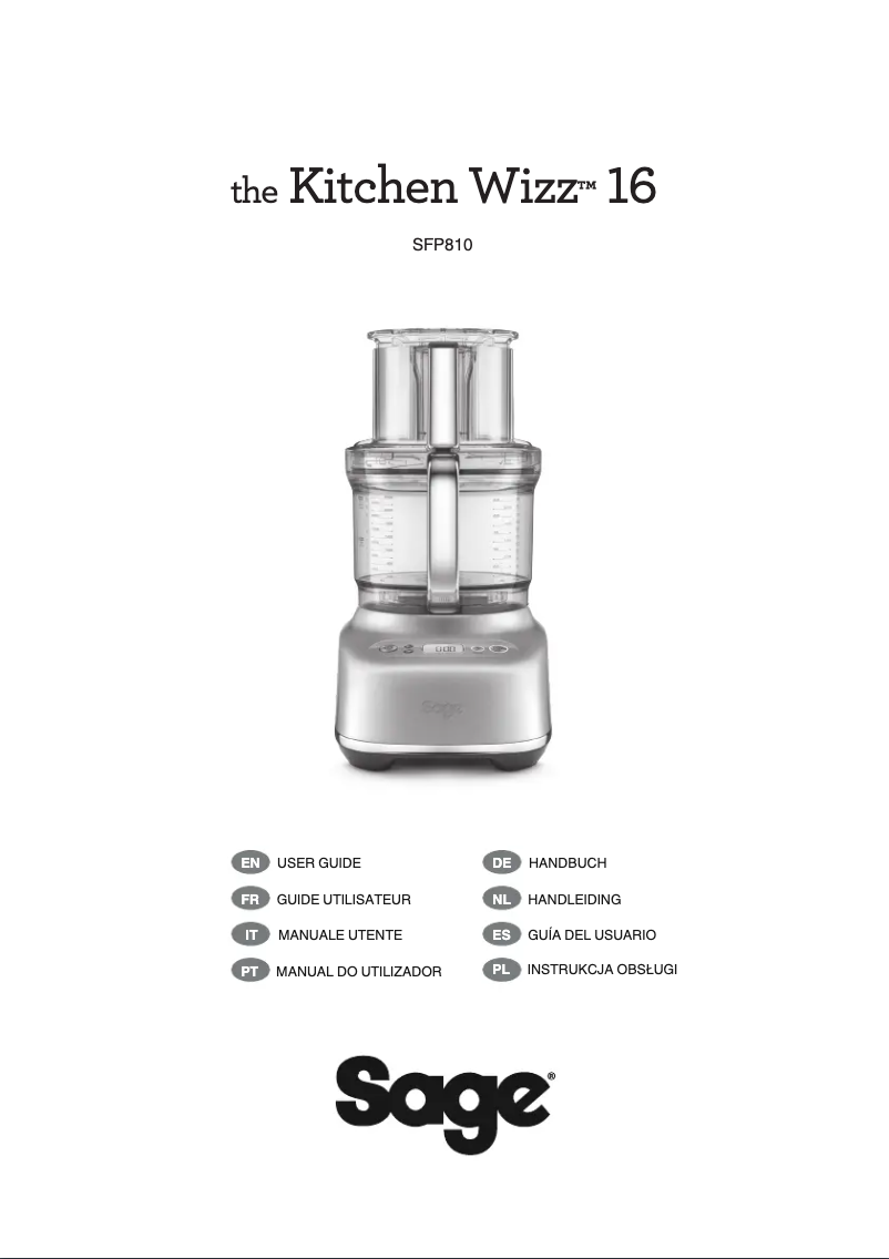 Page n°1 - Manuel utilisateur Sage the Kitchen Wizz 16 SFP810