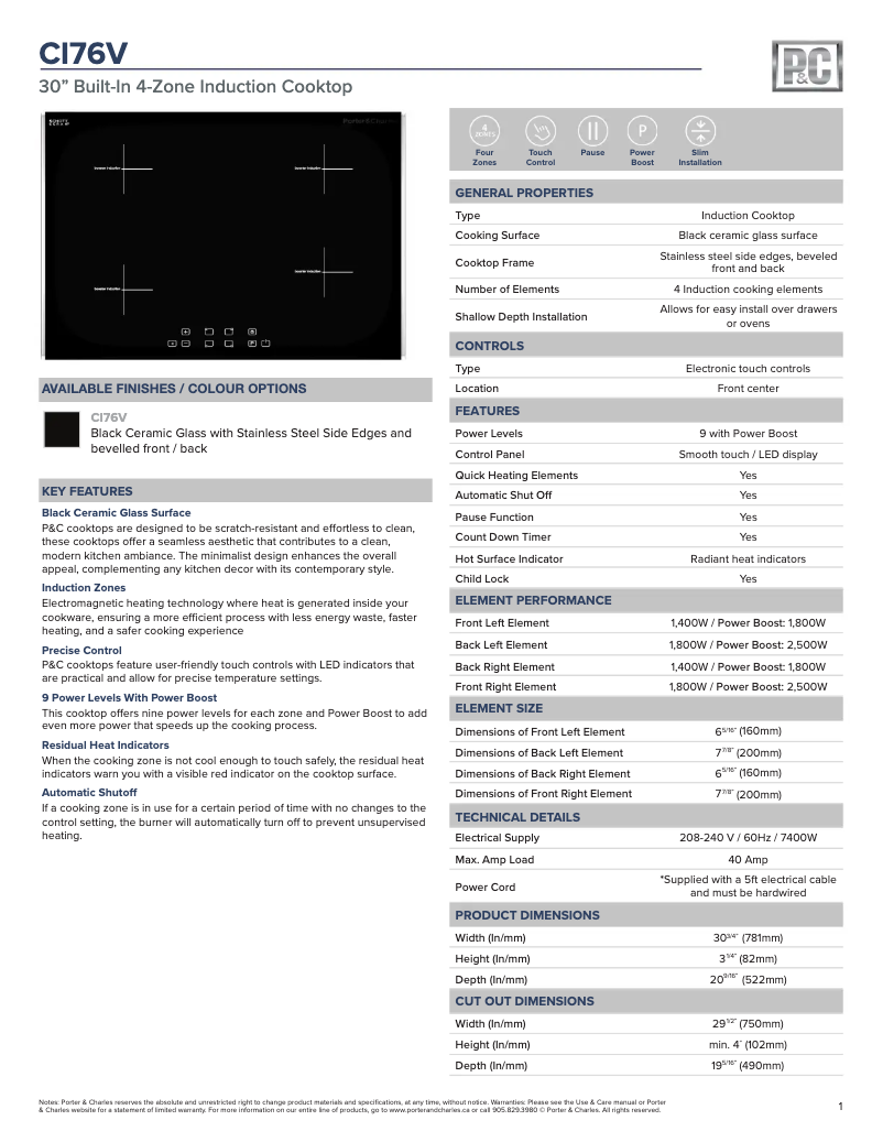 Image de la première page du manuel de l'appareil CI76V